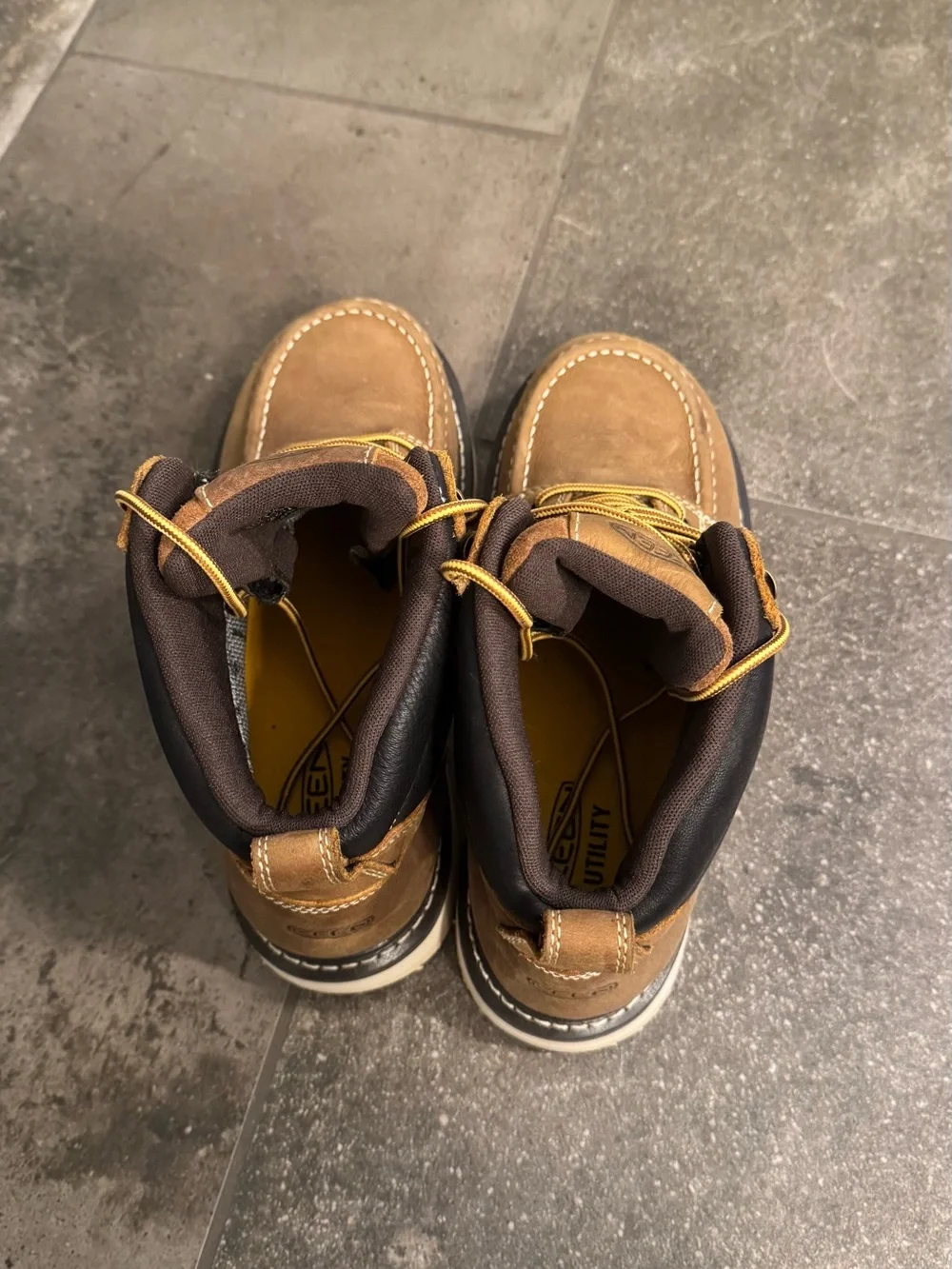 KEEN Kids Tan Brown Lace-Up Leather Boots